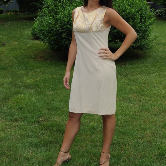 Gold Dress and Coat NWT vintage size M - Picture 2 of 4